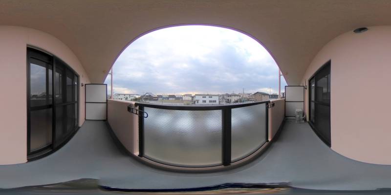 パノラマ画像バルコニー