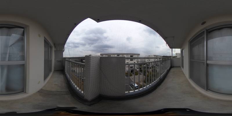 パノラマ画像バルコニー