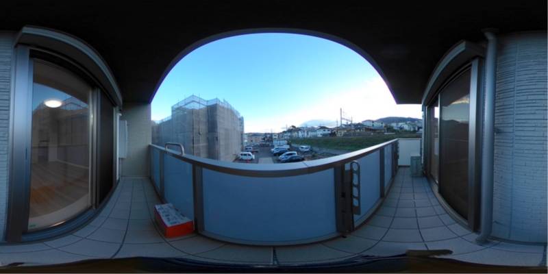 パノラマ画像バルコニー