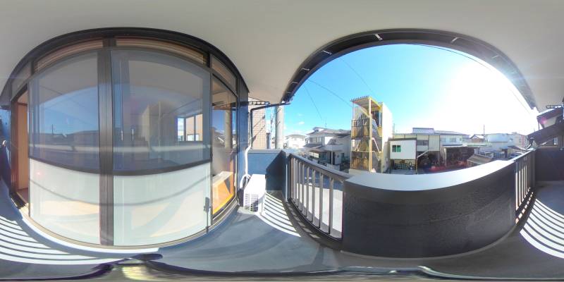パノラマ画像バルコニー