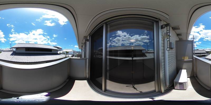 パノラマ画像バルコニー