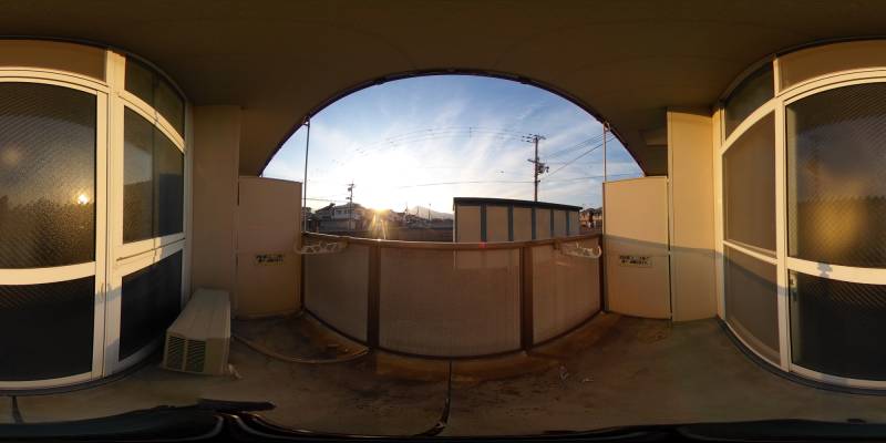 パノラマ画像バルコニー