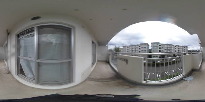 パノラマ画像バルコニー