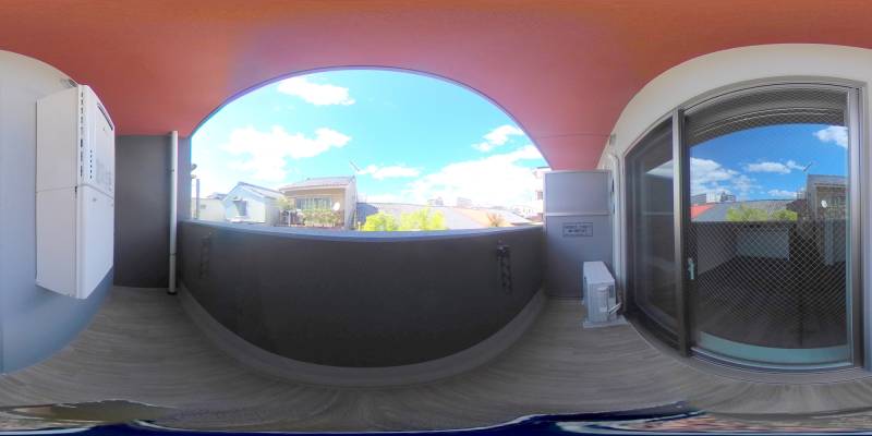 パノラマ画像バルコニー