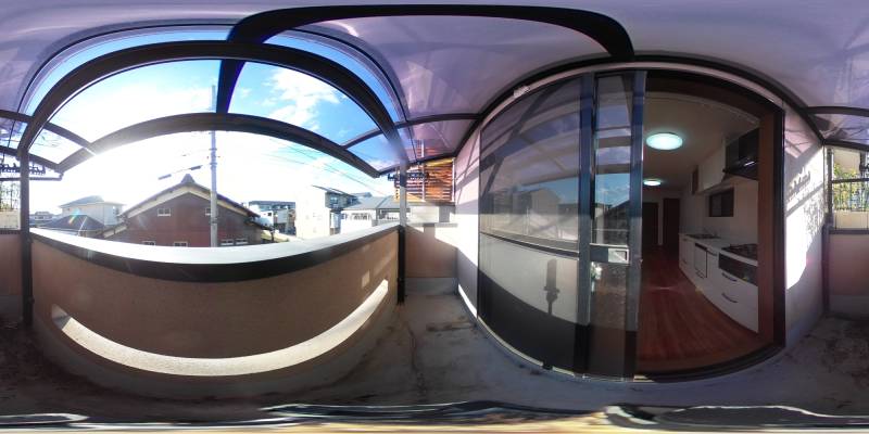 パノラマ画像バルコニー