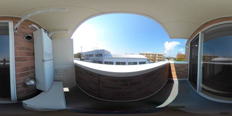 パノラマ画像バルコニー