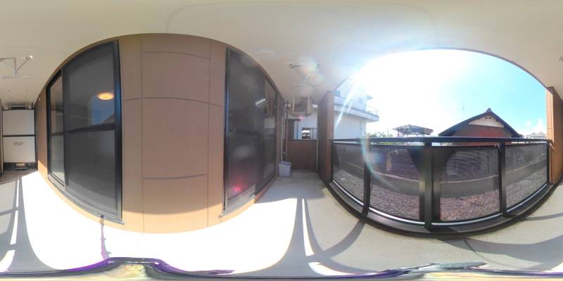 パノラマ画像バルコニー