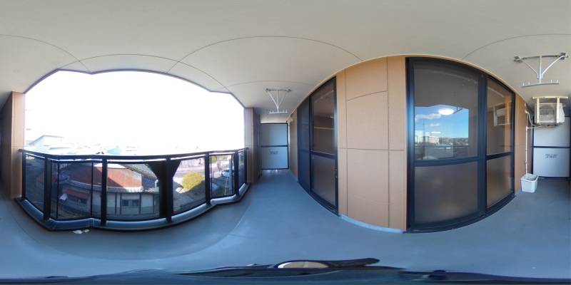 パノラマ画像バルコニー