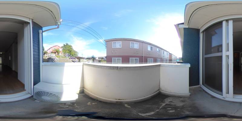 パノラマ画像バルコニー