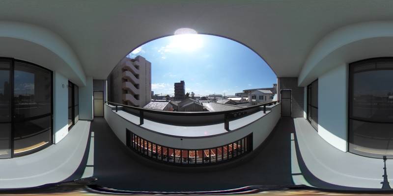 パノラマ画像バルコニー