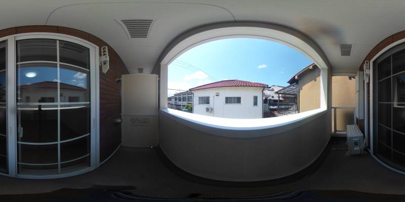 パノラマ画像バルコニー