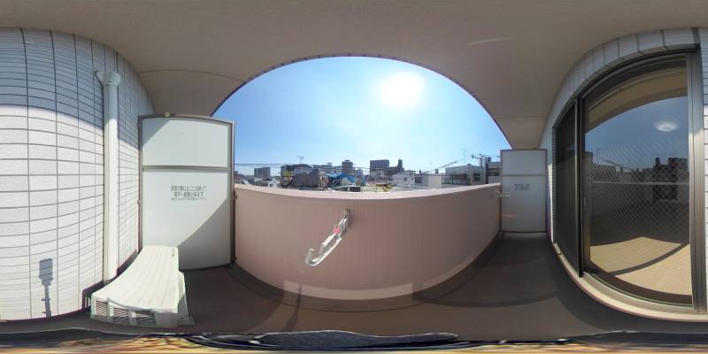 パノラマ画像バルコニー