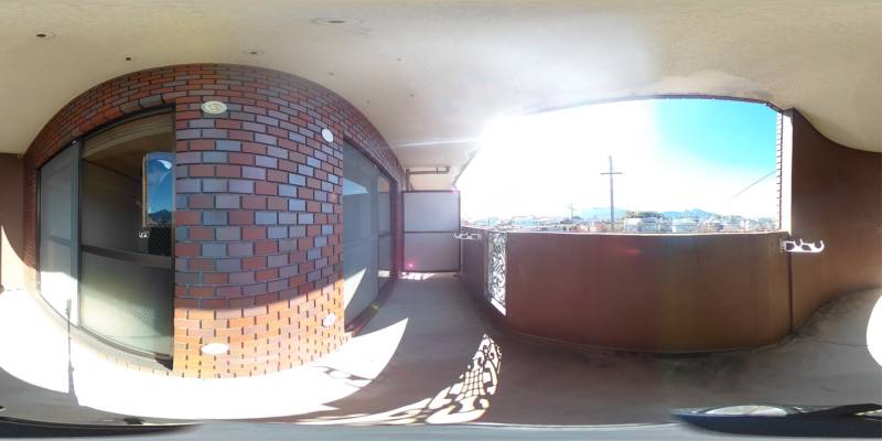 パノラマ画像バルコニー