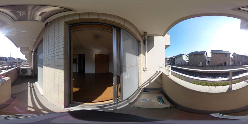 パノラマ画像バルコニー