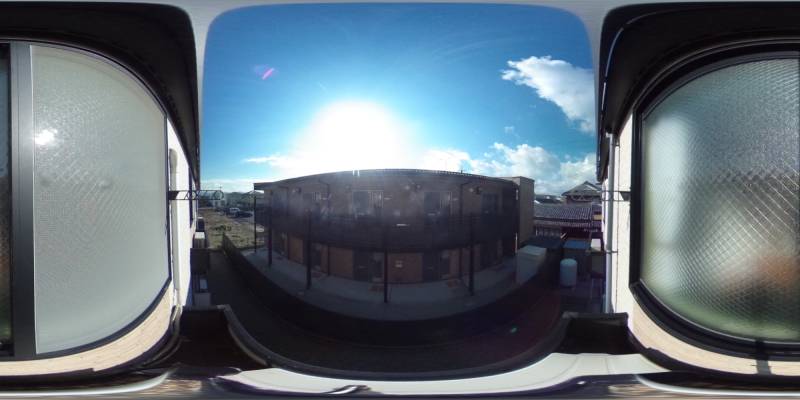 パノラマ画像バルコニー