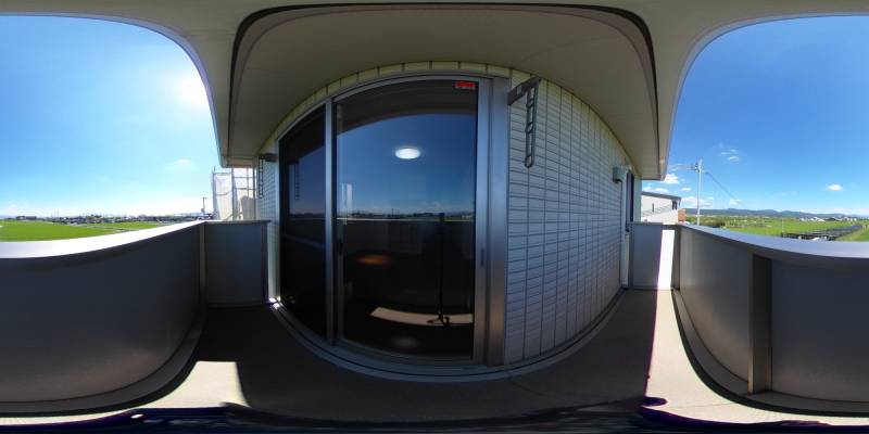 パノラマ画像バルコニー