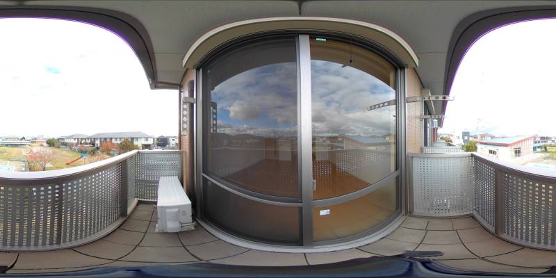 パノラマ画像バルコニー