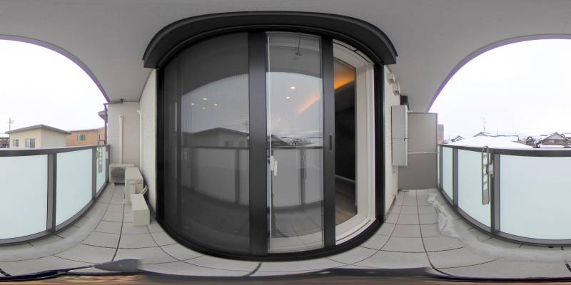 パノラマ画像バルコニー