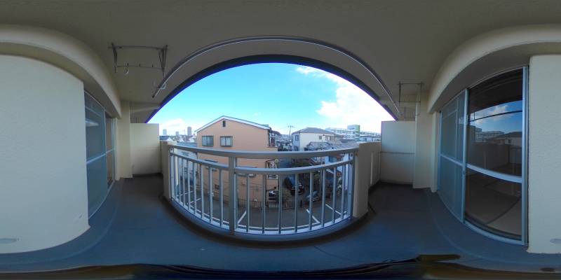 パノラマ画像バルコニー