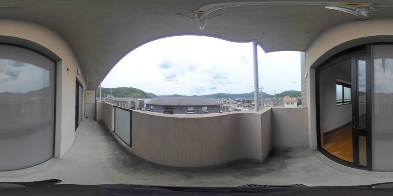 パノラマ画像バルコニー