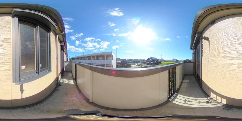 パノラマ画像バルコニー