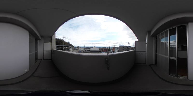 パノラマ画像バルコニー