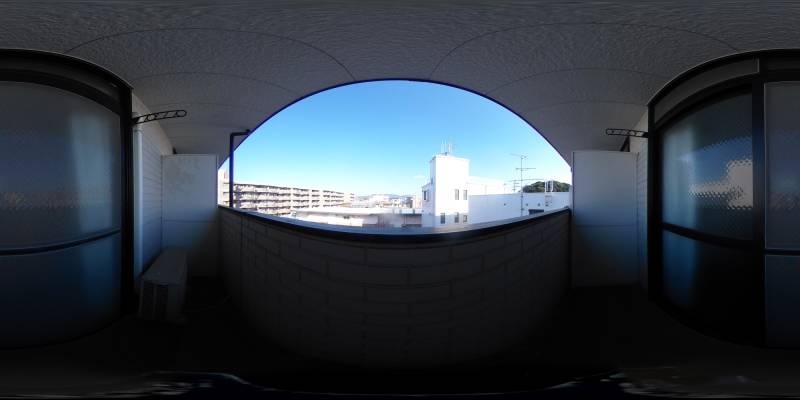 パノラマ画像バルコニー