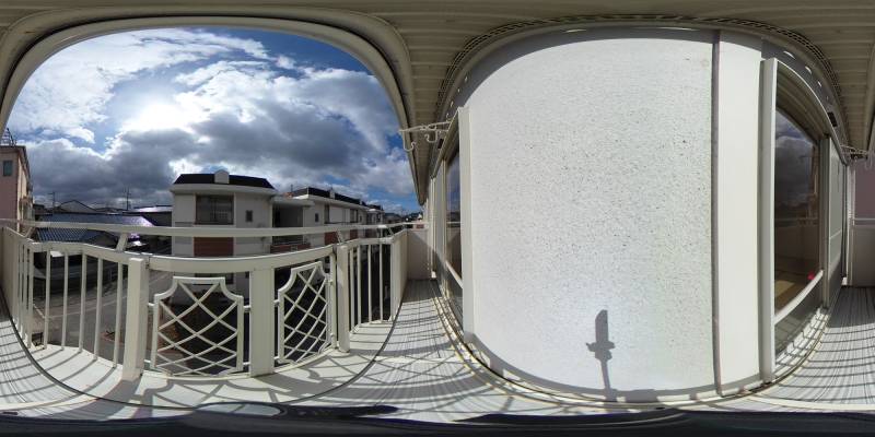 パノラマ画像バルコニー