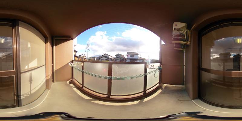 パノラマ画像バルコニー