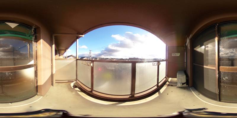 パノラマ画像バルコニー