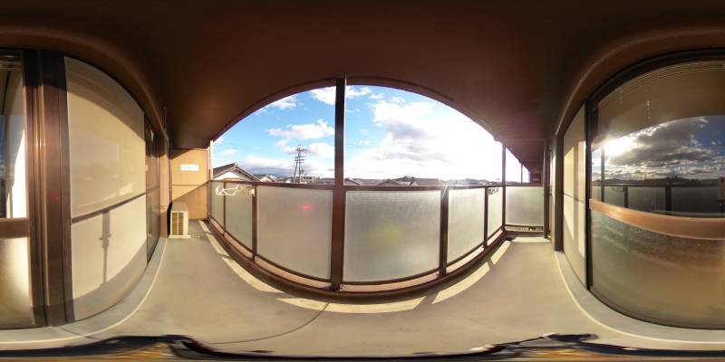 パノラマ画像バルコニー