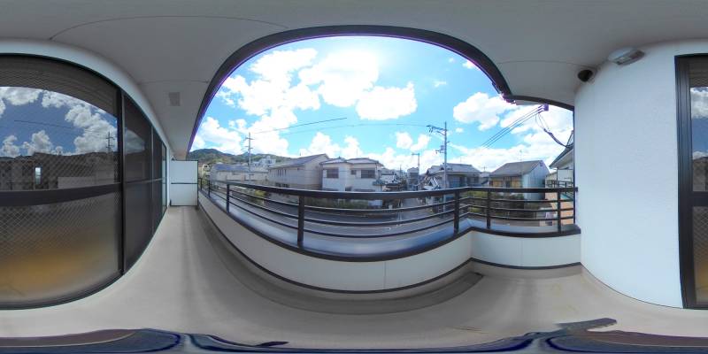 パノラマ画像バルコニー