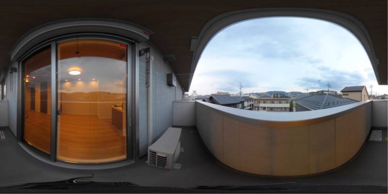 パノラマ画像バルコニー