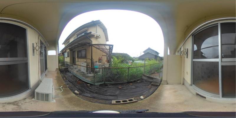 パノラマ画像庭