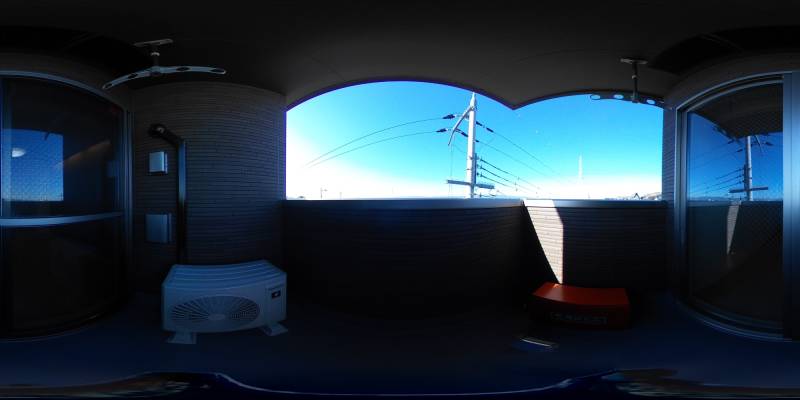 パノラマ画像バルコニー