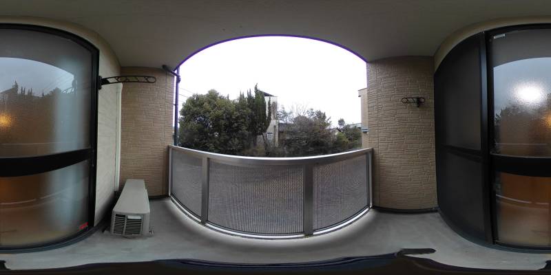 パノラマ画像バルコニー