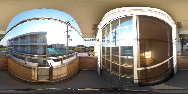 パノラマ画像バルコニー