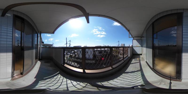 パノラマ画像バルコニー