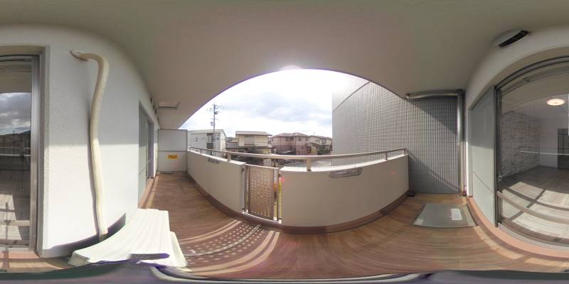 パノラマ画像バルコニー