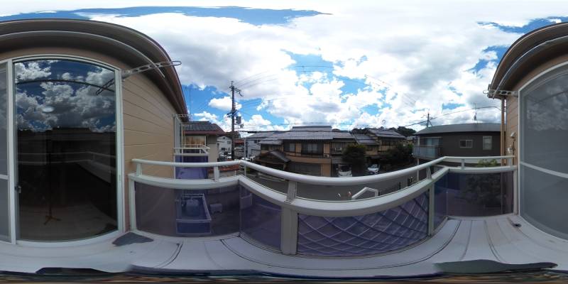 パノラマ画像バルコニー