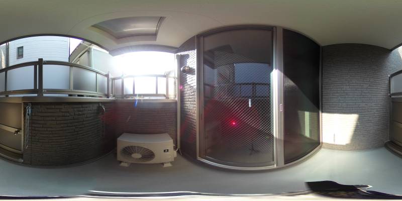 パノラマ画像バルコニー