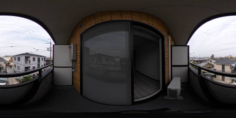 パノラマ画像バルコニー