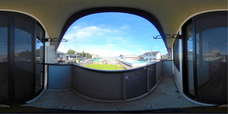 パノラマ画像バルコニー