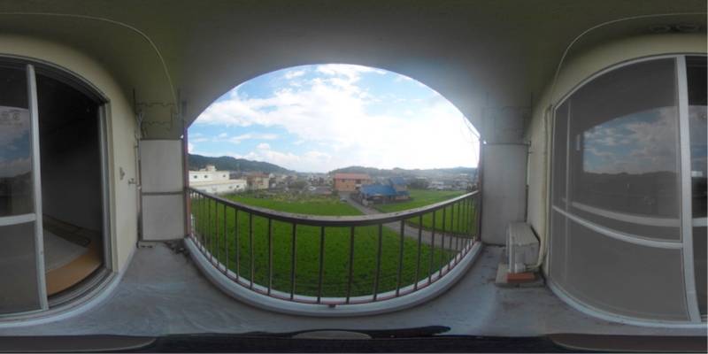 パノラマ画像バルコニー