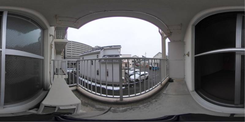 パノラマ画像バルコニー