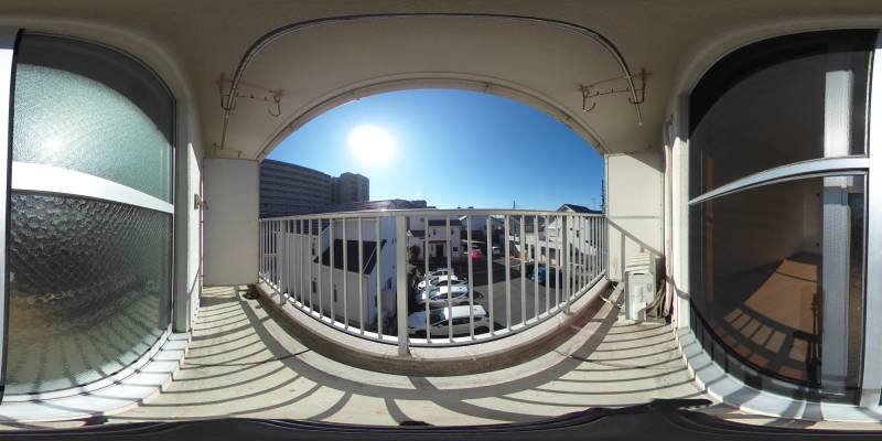 パノラマ画像バルコニー