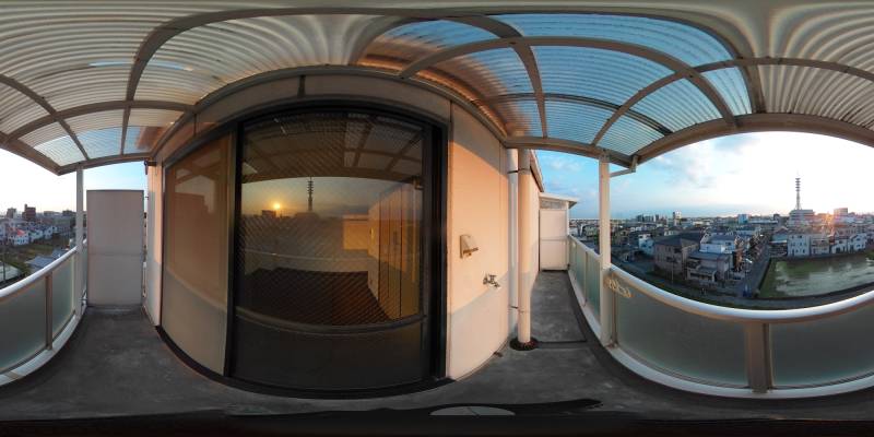 パノラマ画像バルコニー