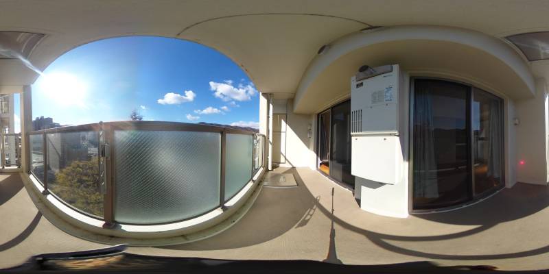 パノラマ画像バルコニー