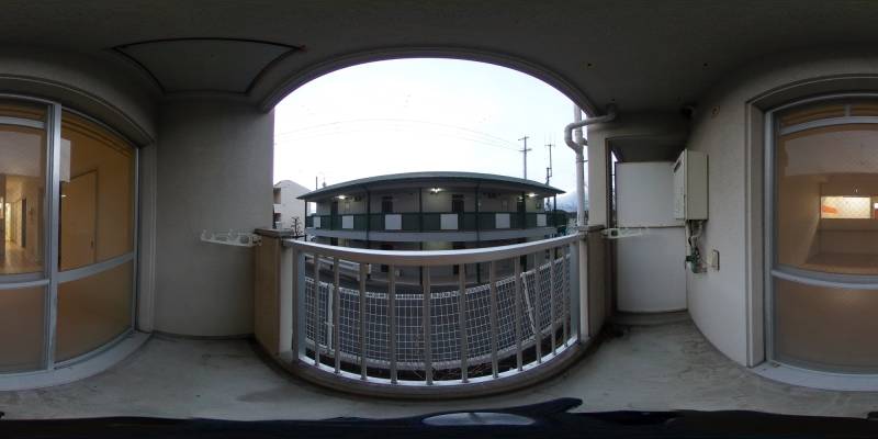 パノラマ画像バルコニー