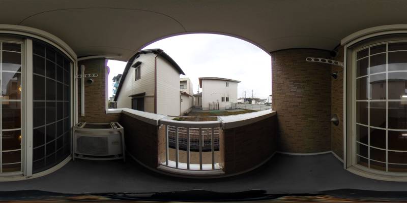 パノラマ画像バルコニー